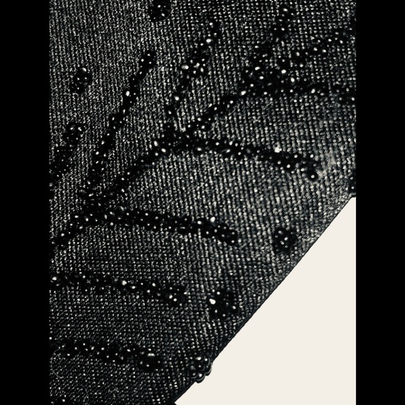 CDC Party Dress 8P Beaded Embellishments Asymmetrical Straps party small black - Picture 16 of 16